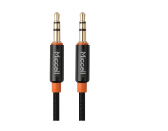 Braided 3.5mm AUX Cable 1M with Aluminum-Alloy Connectors (AUX01) – both 3.5mm plugs