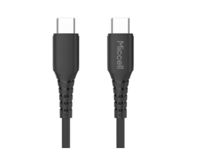 USB-C to USB-C Fast Charging Cable, 3A 1M with Durable PVC (D15 C TO C) – both USB-C connectors